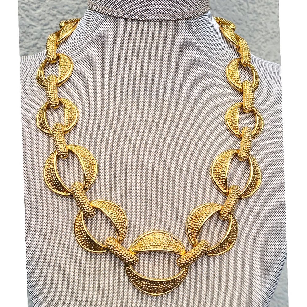 Vintage NAPIER Chunky Gold Necklace